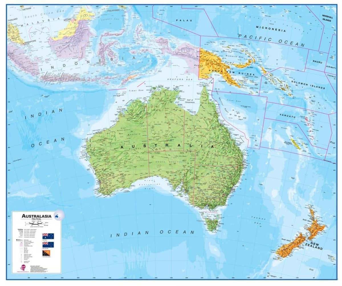 澳大利亚新西兰地图