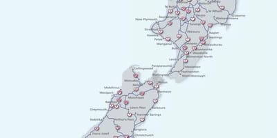 新西兰的道路地图