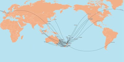 新西兰航空地图