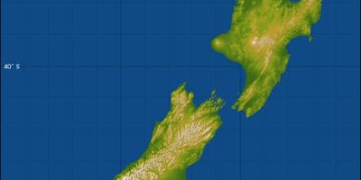 新西兰海拔地图