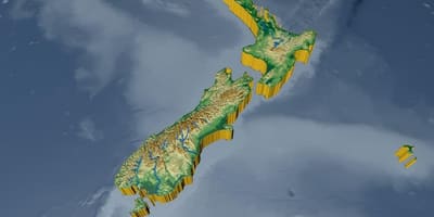 地图3d新西兰