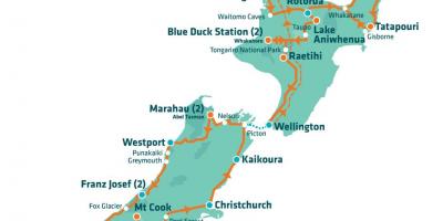 新西兰的旅游景点地图